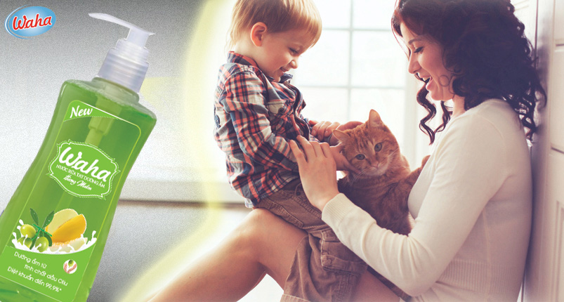 Nước rửa tay waha bảo vệ sức khỏe cho cả gia đình
