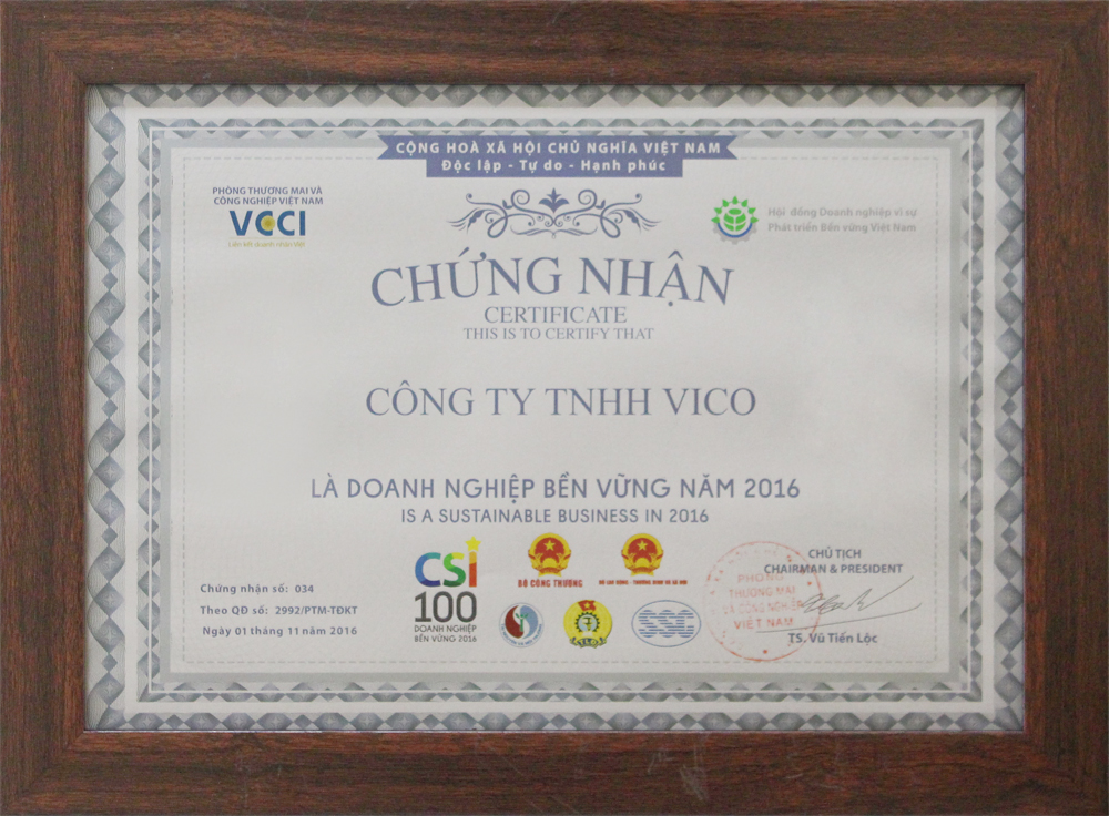 Top 100 doanh nghiệp phát triển bền vững 2016 Top 100 doanh nghiệp phát triển bền vững 2016