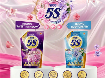 RA MẮT DIỆN MẠO MỚI VỚI TÚI NƯỚC GIẶT XẢ VICO 5S 1.5KG