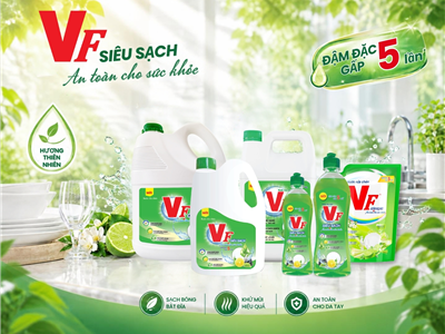 Nước Rửa Chén VF Siêu Sạch – Đậm Đặc Gấp 5 Lần, Đánh Bay Dầu Mỡ