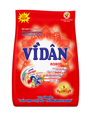 Bột giặt Vì dân Robot 5 sao cao cấp